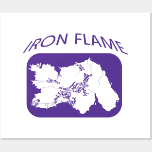 Iron Flame Map Purple Posters and Art